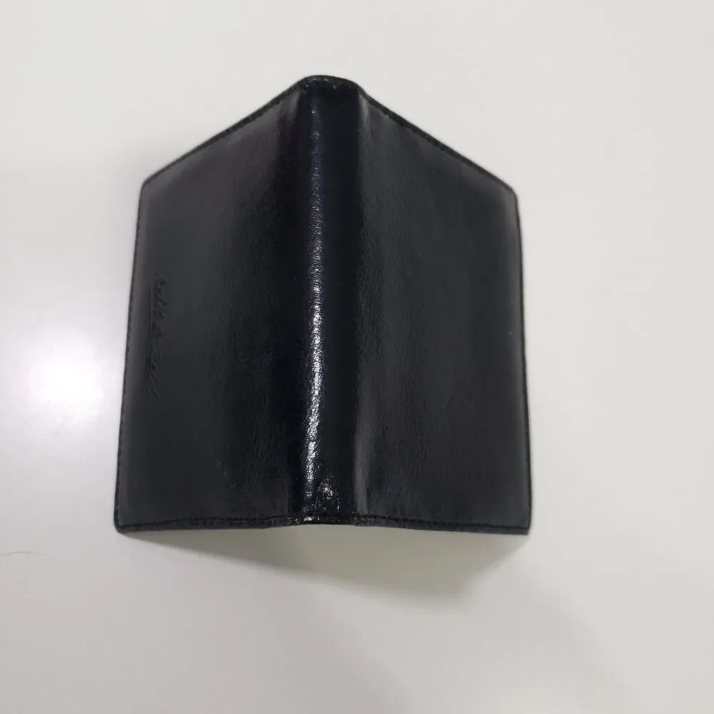 Reid & Reid Men's Black Leather Wallet, 4 x 3